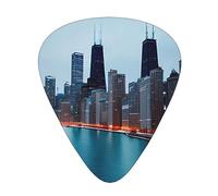 Chicago Exceptional Guitar Pick – Single-Side Full-Print, Abs Material Plectrum – Diverse Thickness For Varied Music Experience – Ideal For Guitars And Ukuleles,Guitar Pick,