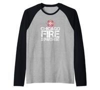 Chicago Firefighter with Florian Cross Family Kids Adults Raglan Baseball Tee