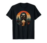 Chicago Flag Beanie Cat Iced Coffee Chicago Skyline Funny T-Shirt