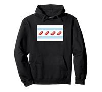 Chicago Flag HotDog Food City Pullover Hoodie