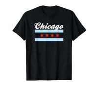Chicago Flag Illinois USA Fancy Font Value Graphic T-Shirt