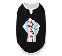 Chicago Flag Resist Dog Shirts Patterned Pet Clothes Tank Top Sleeveless T-Shirt for Cats Puppy L