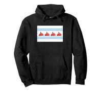 Chicago Flag Skyline Bold City Pride Pullover Hoodie