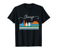 Chicago Flag Skyline Vintage Illinois - Chicago T-Shirt