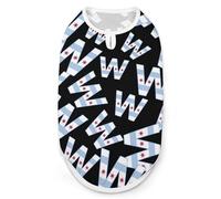 Chicago Flag W Dog Clothes Fashionable Sleeveless Pet Vest Puppy Breathable Shirts for Small Medium Dogs Cat 2XL