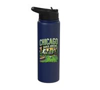 Chicago Goes Green for St. Patrick's Day Stainless Steel Insulated Water Bottle
