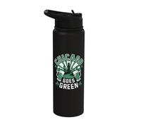 Chicago Goes Green St Patricks Day Beer Stainless Steel Insulated Water Bottle