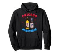 Chicago Illinois Chicago Handshake Chicago Beer Lover Malort Pullover Hoodie