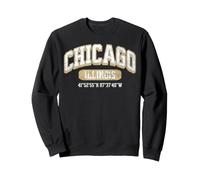 Chicago Illinois Coordinates Varsity Vintage Sweatshirt