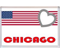 Chicago - Illinois- Love USA/American Cities - Jumbo Fridge Magnet (United States of America)
