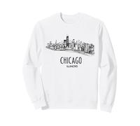 Chicago Illinois Skyline Buildings Architecture Souvenir Sweatshirt