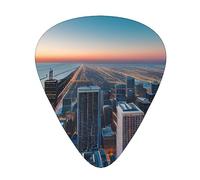 Chicago Illinois Usa 1 Exceptional Guitar Pick – Single-Side Full-Print, Abs Material Plectrum – Diverse Thickness For Varied Music Experience – Ideal For Guitars And Ukuleles,Guitar Pick,