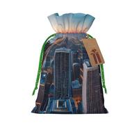 Chicago Illinois Usa 1 Print Christmas Drawstring Gift Bags Birthday Sacks With For Xmas Wedding Party Favors
