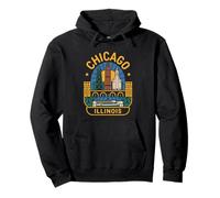 Chicago Illinois USA Born Bred Pullover Hoodie