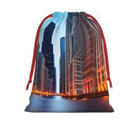 Chicago Illinois Usa Christmas Drawstring Bags Gift Wrapping Bag Small Gifts Candy Jewelry Wedding Wrap Bag