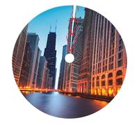 Chicago Illinois Usa Print Christmas Tree Skirt For Xmas Mat Base Cover Holiday Decor Seasonal Celebrations