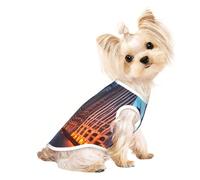 Chicago Illinois Usa Print Comfortable Pet Vest, Sleeveless Breathable Top, for Small Puppy Kitten Daily Wear
