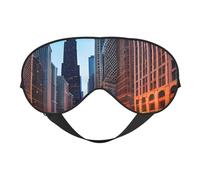 Chicago Illinois USA Print Lightweight Sleep Mask Breathable Light-Blocking Travel Yoga Outdoor Adventures