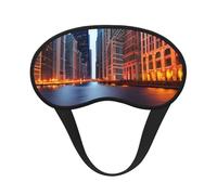 Chicago Illinois USA Print Soft Washable Eye Masks for Cover Nap Light Blocking for Night Shift Sleep Aid