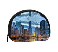 Chicago Illinois USA Printed Portable Full-Width Printed Coin Purse is Convenient for Daily Use