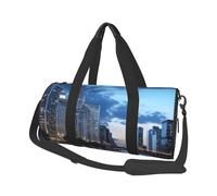 Chicago Illinois USA Round Travel Duffel Bag - Large Capacity Durable Carry-On Bag for Vacation, Gym, Short Trips