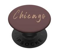 Chicago Illinois Vintage elegant design PopSockets Adhesive PopGrip