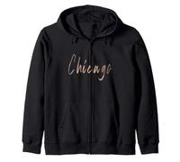Chicago Illinois Vintage elegant design Zip Hoodie