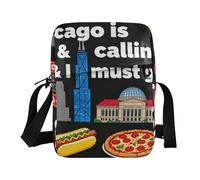 Chicago Is Calling men's messenger bag Small Crossbody Bags cross body purses for women Shoulder Handbags For Women Adjustable Strap for Travel Travel work