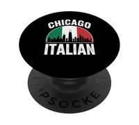 Chicago Italian Little Italy Flag Neighborhood Illinois PopSockets Adhesive PopGrip