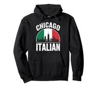 Chicago Italian Little Italy Flag Neighborhood Illinois Pullover Hoodie