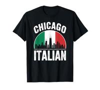 Chicago Italian Little Italy Flag Neighborhood Illinois T-Shirt