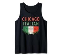 Chicago Italian Little Italy Flag Neighborhood Illinois Tank Top