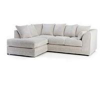 CHICAGO JUMBO CORD CORNER SOFA 5 COLOURS - LEFT/RIGHT HAND (Cream Jumbo Cord, Left Hand Corner Sofa)
