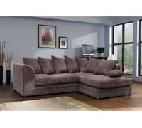 Chicago Jumbo Cord Right Hand Facing Corner Sofa Chocolate
