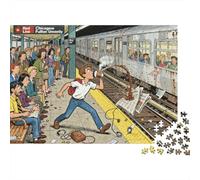 Chicago L Train Platform Wait Wooden Jigsaw Puzzle Waterproof 1000 Piece Puzzles for Adults Challenging And Brainteasing Home Decoration