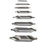 Chicago Latrobe 217 Series High Speed Steel Combined Drill and Countersink Set, Bright Finish, Plain Style, 60 Degrees, 1 - #8 Size (8 Piece Set)