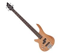 Chicago Left Handed Bass Guitar by Gear4music Natural