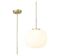 Chicago Medium Single Light Ceiling Pendant - Satin Gold with Frosted Glass