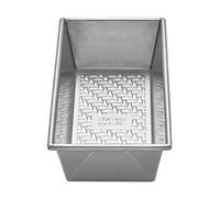 Chicago Metallic 5237969 1lb Uncoated Textured Aluminum Loaf Tin, 9" x 5", Silver