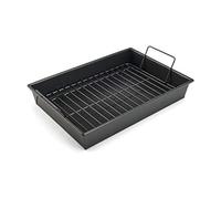 Chicago Metallic 5241809 Pro Non-Stick Roast and Broil Baking Pan with Rack, Carbon Steel, Gray