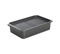 Chicago Metallic 7 Piece Nesting Bakeware Set, Includes Roaster, 2 x 6 Cup Muffin Pans, Loaf Pan, Square Cake Pan, Baking Sheet and Cooling Rack. Nesting Design for Optimal Space Saving and Storage.