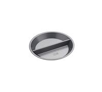 Chicago Metallic CMET26719 Professional 'Split Decision' Non Stick Split Pie Pan / Tart Tin with Divider and Loose Bottom, In Gift Box, Carbon Steel, 24 cm
