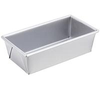 Chicago Metallic Commercial II 1-Pound Loaf Pan, Heavy-Weight Aluminized Steel, Professional Bread Baking Pan with Wire Reinforcement