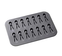 Chicago Metallic Non-Stick 14 Hole Spoon-Shaped Cookie & Biscuit Baking Tin, 40 x 28cm in Black | Size: 40 x 28 cm Chicago Metallic Black 40 x 28 cm