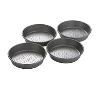 Chicago Metallic Professional Perforated Mini-Deep Dish Pizza Pan Set, 7-Inch, 4-Count