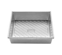 Chicago Metallic Uncoated Textured Aluminum Square Cake Baking Pan, 9-Inch, Silver