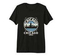 Chicago Midwest City Watercolor Premium T-Shirt