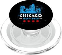 Chicago Navy Pier Windy City Color Shirt PopSockets PopGrip for MagSafe