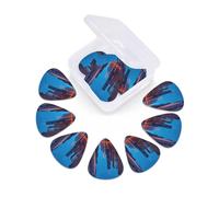 Chicago Night print Guitar Picks 12 Pack, Mixed (0.46-0.96mm) with Storage Case for Guitar,ukulele