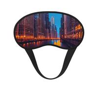 Chicago Night Print Soft Washable Eye Masks for Cover Nap Light Blocking for Night Shift Sleep Aid